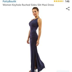 Pattyboutik keyhole maxi dress, navy